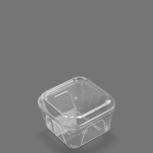 لیوان دسری 200 سی سی مربع کوتاه با درب