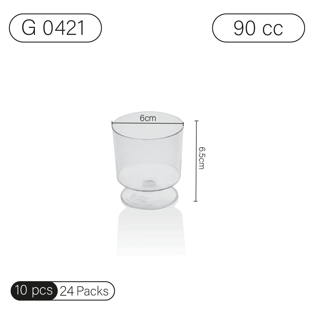 جام 90 سی سی گرد با درب